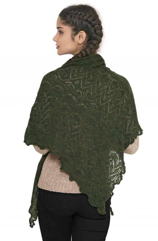 Alpakka sjal, Hadia, Grønn