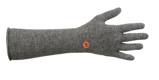 Hovedbilde Alpakka vanter, langt skaft, Grå