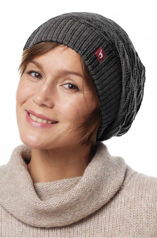Alpakka lue, BIESEN Beret, antrasitt