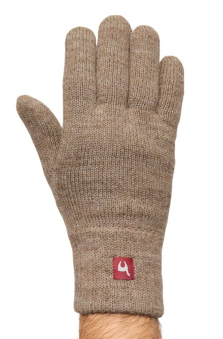 Hovedbilde Alpakka hanske med innerfor, unisex - Kakao