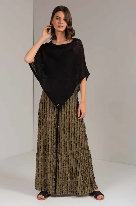 Hovedbilde Alpakka poncho, Uplala - Sort