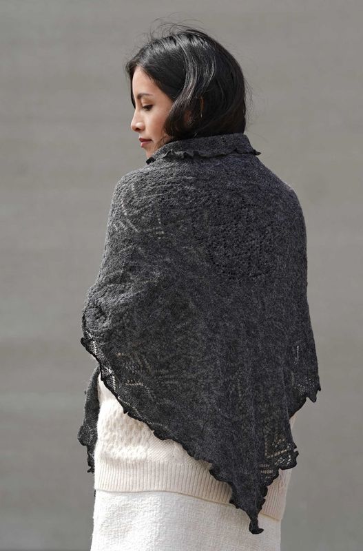 Alpakka sjal, Hadia, Antrasitt