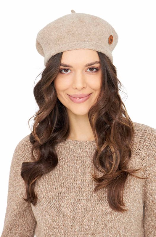 Alpakka lue, BERET Basker  Sand