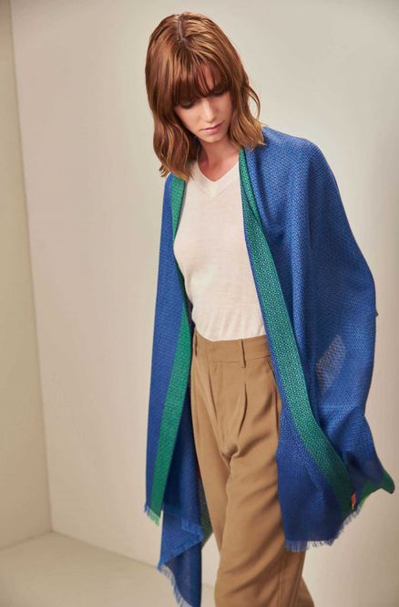 Hovedbilde Alpakka skjerf, SOY, Blå