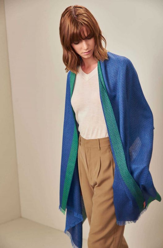 Alpakka skjerf, SOY, Blå