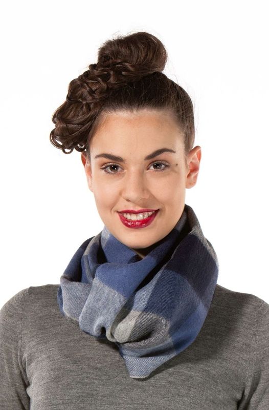 Alpakka skjerf, Karo, blå