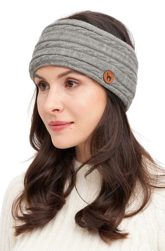 Alpakka pannebånd, Suave, grå