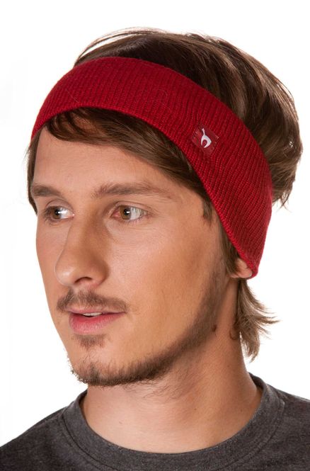 Main Image Alpaca Headband with Ear Warmers - Red