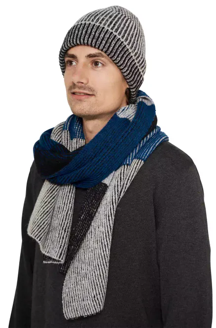 Hovedbilde Marino Lue + Sjal + Pulsvarmer, grå/sort