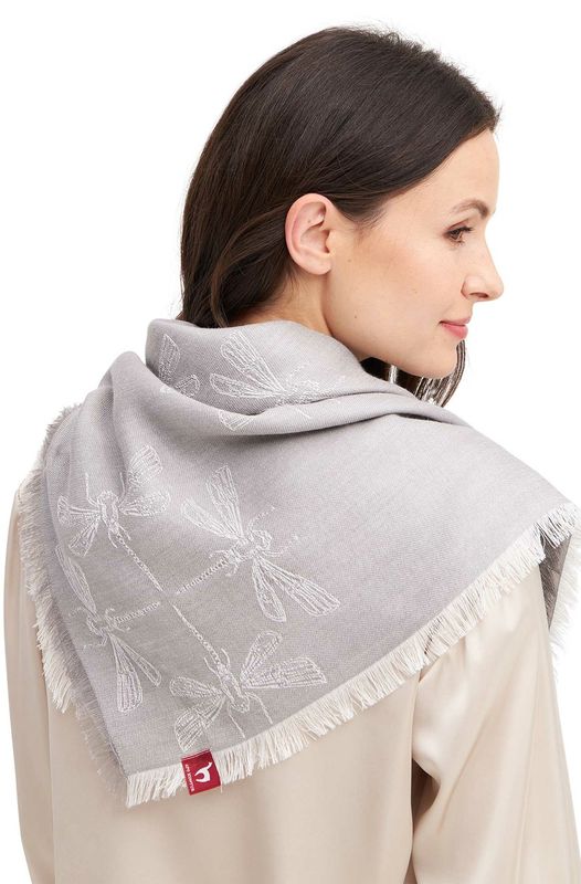 Alpakka skjerf, Libelle, sølvgrå