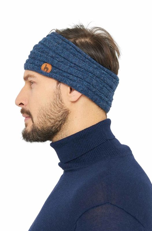 Alpakka pannebånd, Suave, blå