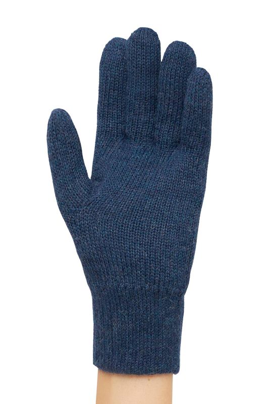 Alpakka hanske med innerfor, unisex - Blåmelert