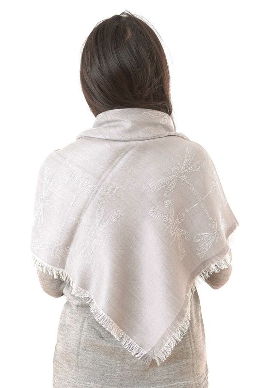 Alpakka skjerf, Libelle, sølvgrå