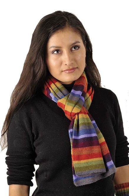 Hovedbilde Alpakka skjerf, Arco Iris - Regnbue
