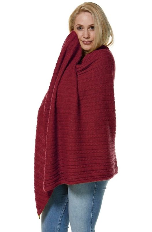 Alpakka skjerf / reiseteppe, Suave, Rød