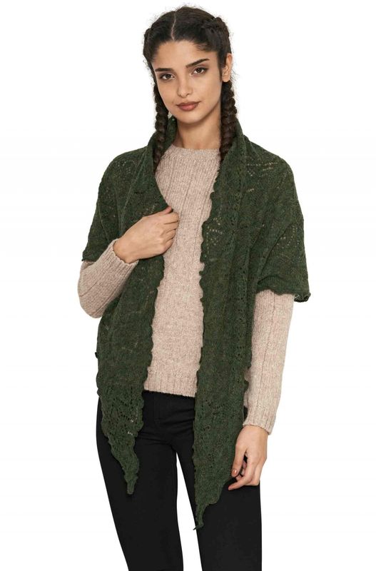 Alpakka sjal, Hadia, Grønn