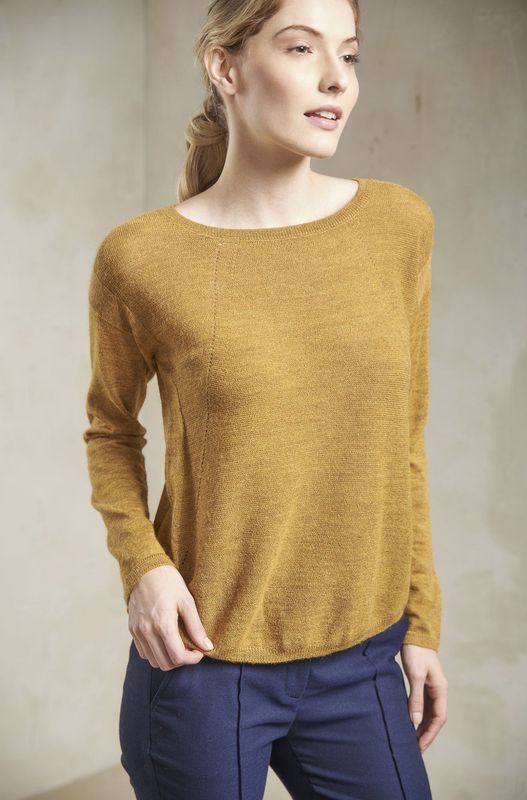 Alpakka genser, Patsy, sennep