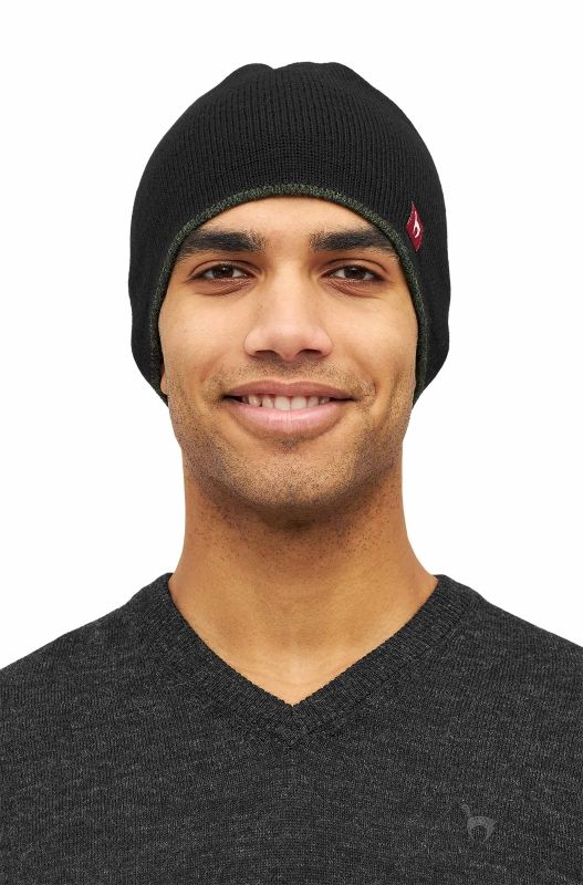 Alpakka lue, Vendbar, Unisex - Grønn/Sort