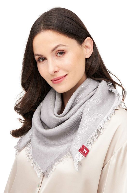 Alpakka skjerf, Libelle, sølvgrå